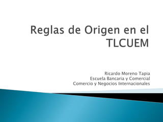 Ricardo Moreno Tapia
Escuela Bancaria y Comercial
Comercio y Negocios Internacionales
 
