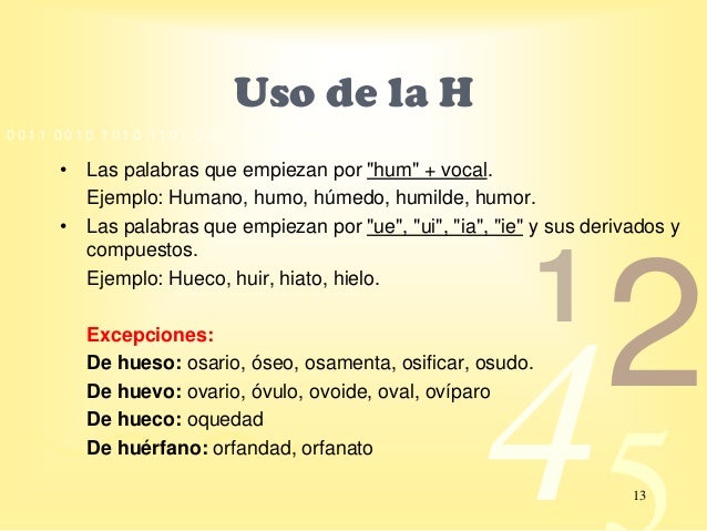 Reglas de ortografía y gramática