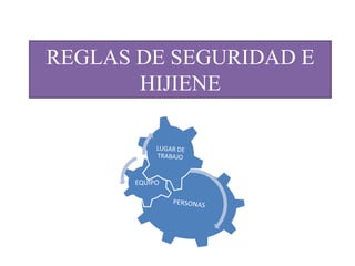 REGLAS DE SEGURIDAD E
       HIJIENE



      EQUIPO
 