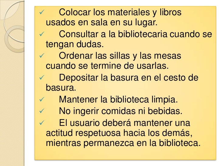 Reglas en la biblioteca
