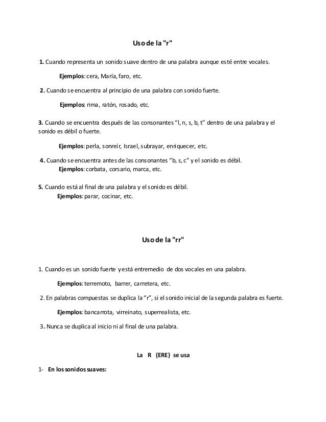 Reglas R Y Rr Reglas R Y Rr