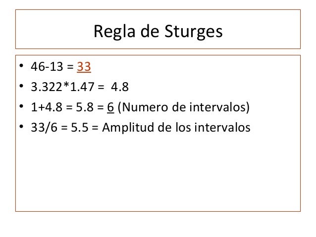 Regla sturges
