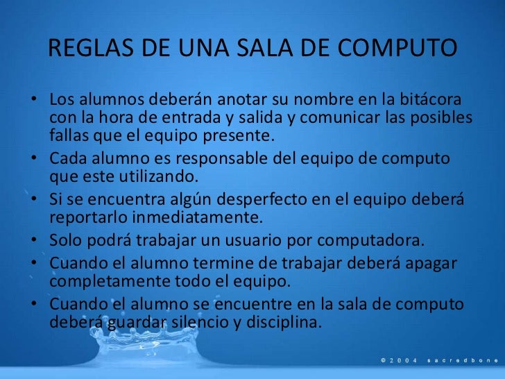 Resultado de imagen para reglamento de seguridad de computacion
