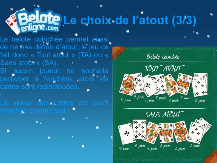 Règle de la belote coinchée