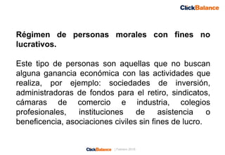 Regímenes fiscales para personas morales | PDF