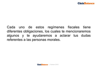 Regímenes fiscales para personas morales | PDF