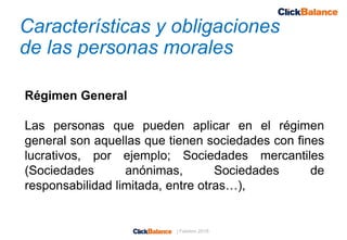 Regímenes fiscales para personas morales | PDF