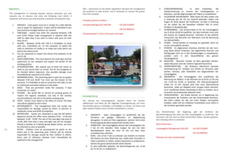 Campsite regulations