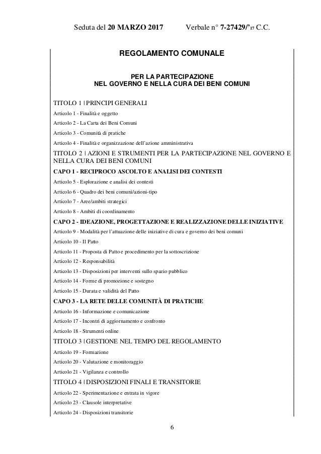Regolamento del sito di incontri