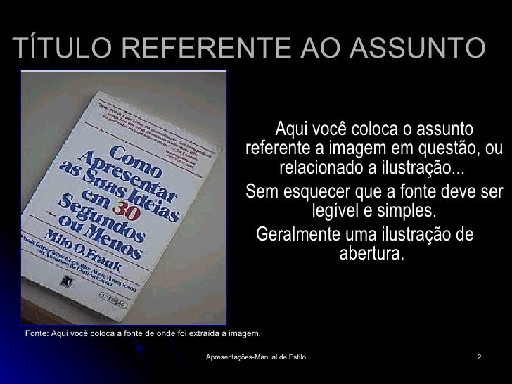 Programa para apresentacao de slides