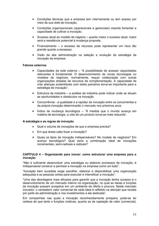 Resumo do Livro: As Regras da Inovação