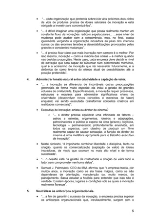 Resumo do Livro: As Regras da Inovação