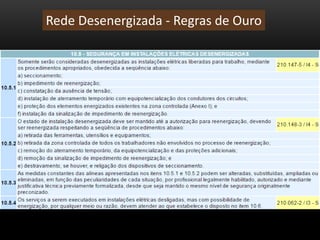 Rede Desenergizada - Regras de Ouro
 