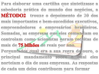 Regras de ouro para o sucesso