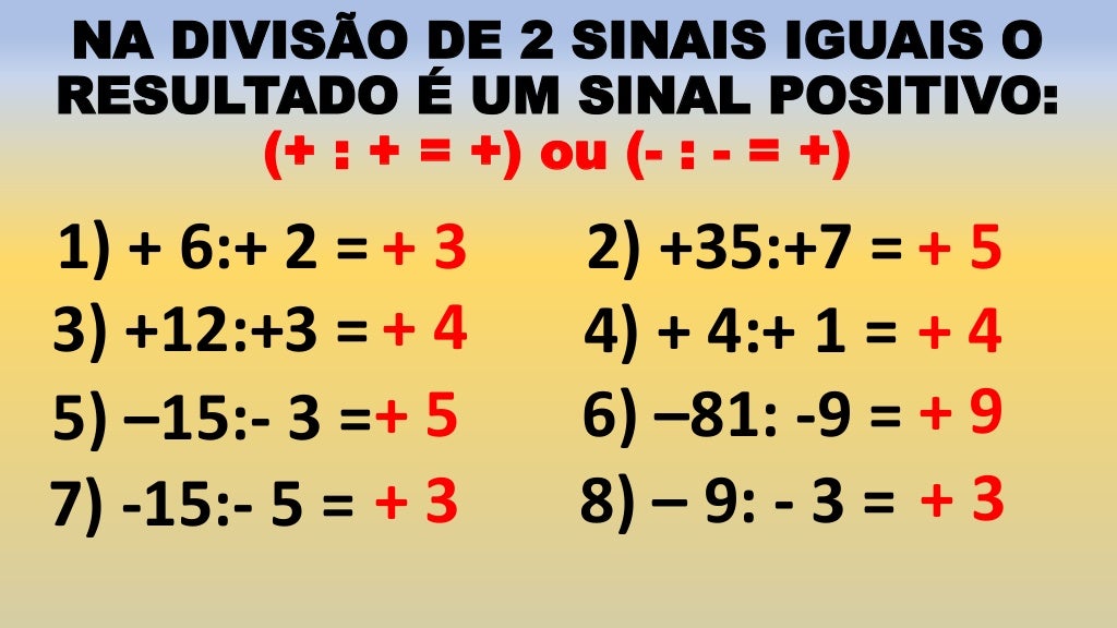 No Excel Existe Sinais De Operações E Sinais Para
