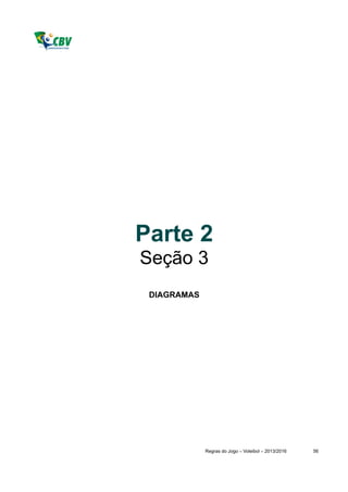 Parte 2
Seção 3
 DIAGRAMAS




             Regras do Jogo – Voleibol – 2013/2016   56
 