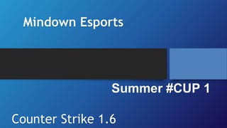 Summer #CUP 1
Counter Strike 1.6
Mindown Esports
 