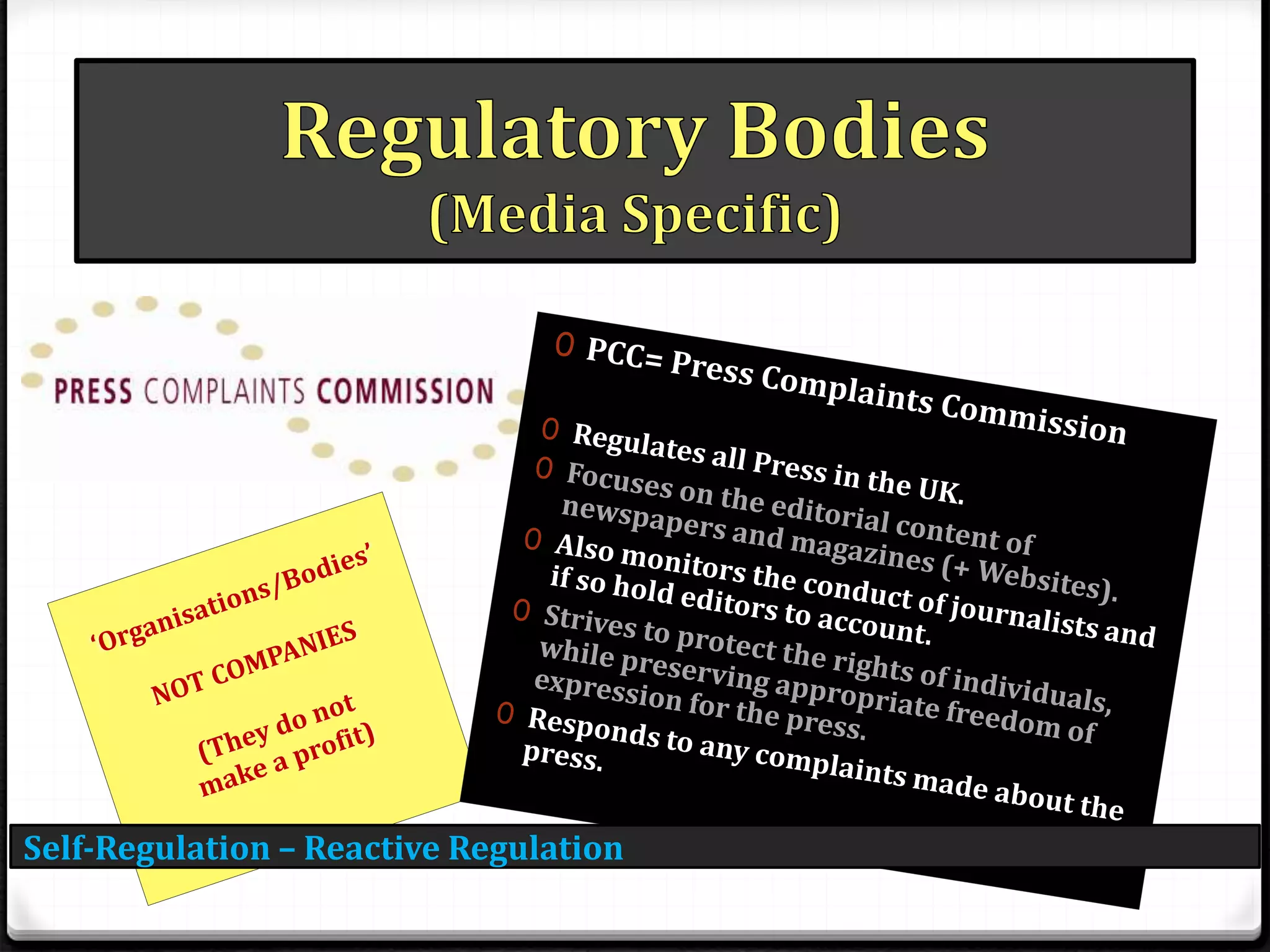 Self-Regulation – Reactive Regulation
 