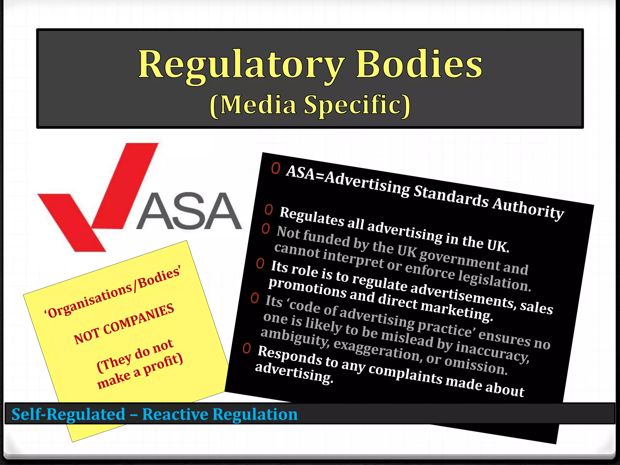 Self-Regulated – Reactive Regulation
 