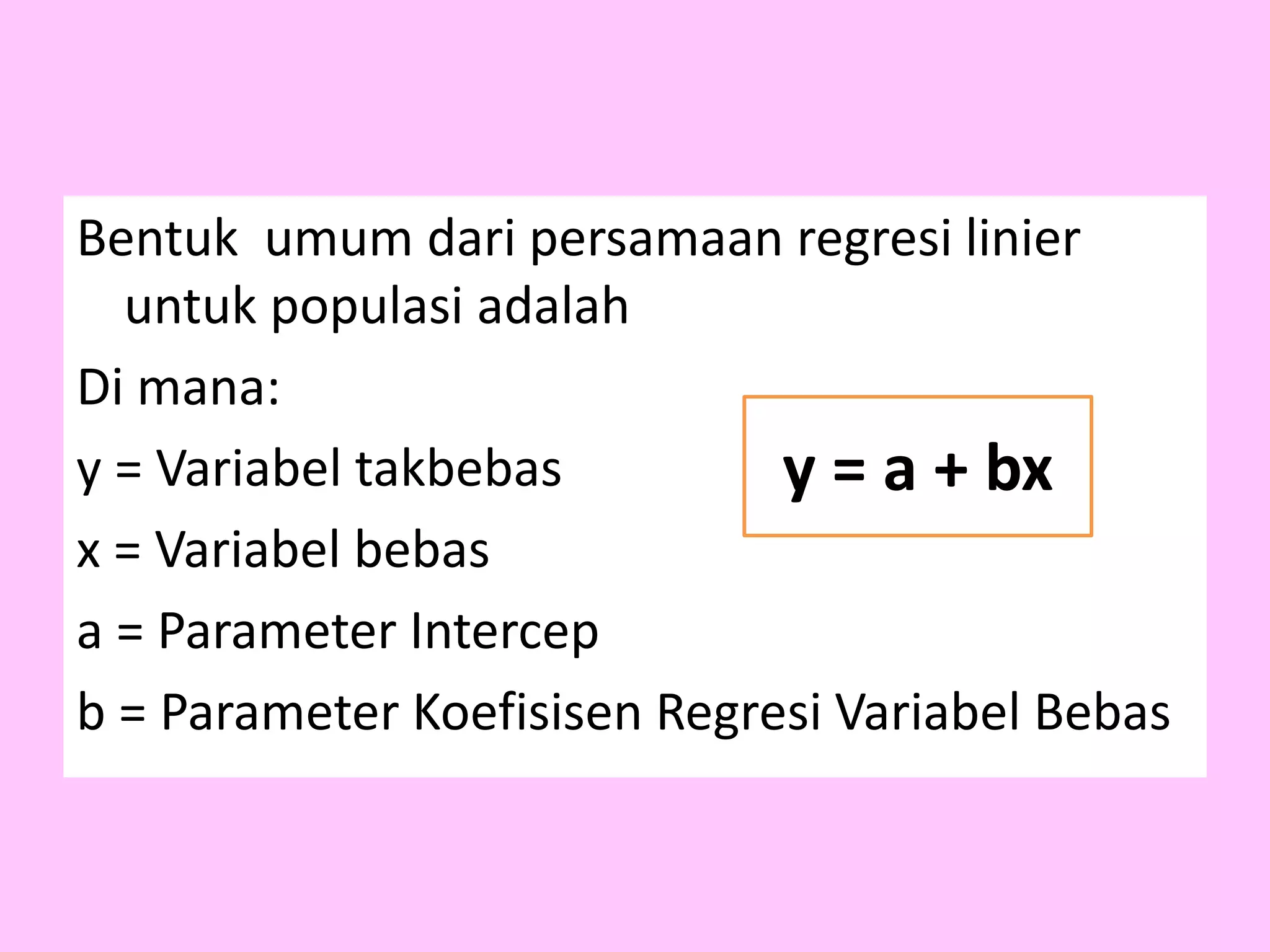 Regresi Linier Sederhana | PPTX