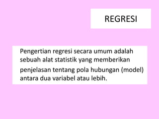 Regresi Linier Sederhana | PPTX