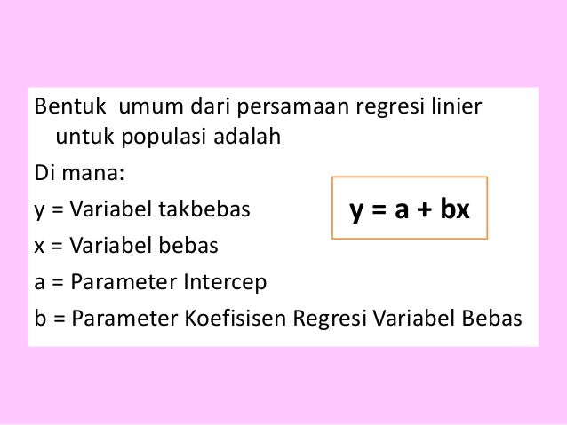 Regresi Linier Sederhana