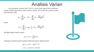 Metode Vari Regresi Dengan Pendekatan Matriks | PDF
