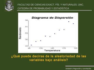 ¿Qué puede decirse de la aleatoriedad de las variables bajo análisis? 