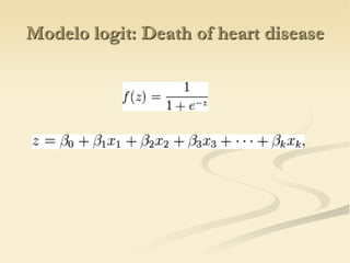 Modelologit: Death of heart disease