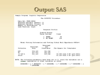 Output: SAS