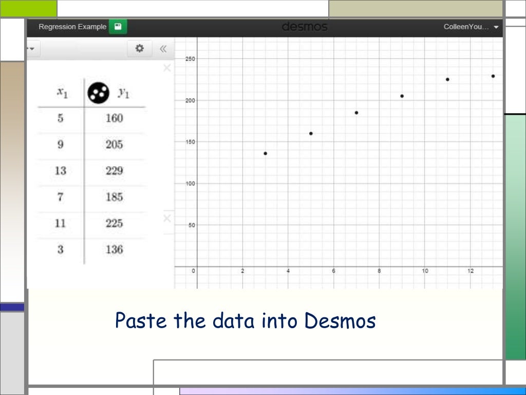 Regression with Desmos
