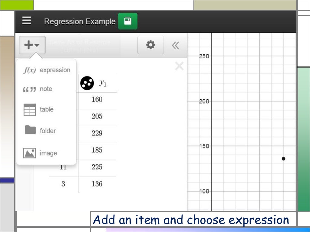 Regression with Desmos