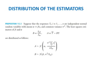 DISTRIBUTION OF THE ESTIMATORS
 