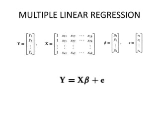 MULTIPLE LINEAR REGRESSION
 