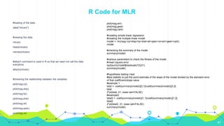 Regression analysis in R | PPTX