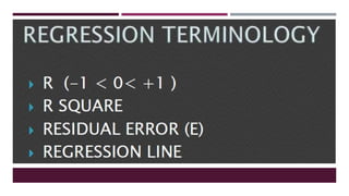 Basics of Educational Statistics (Regression) | PPTX