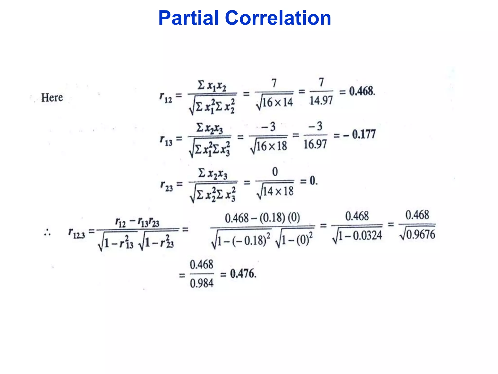 Partial Correlation

 