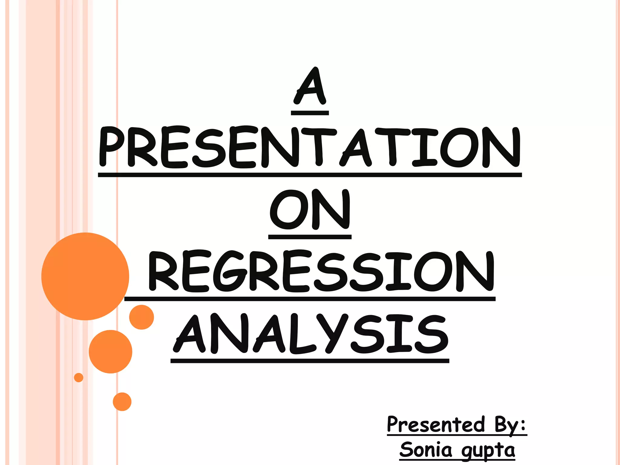 Regression analysis. | PPTX