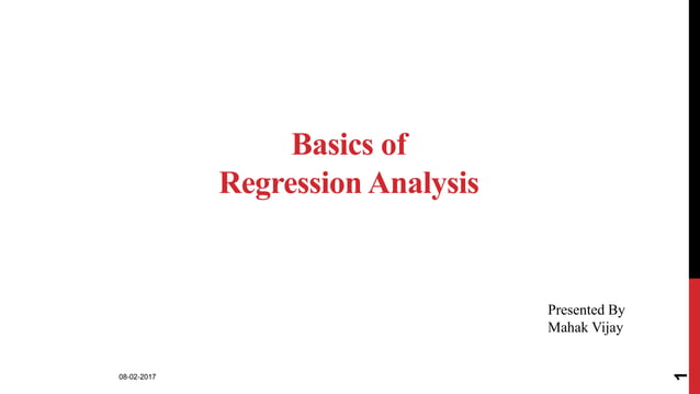 Basics of Regression analysis | PPTX | Physics | Science