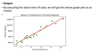 • Output:
• By executing the above lines of code, we will get the below graph plot as an
output.
•
 