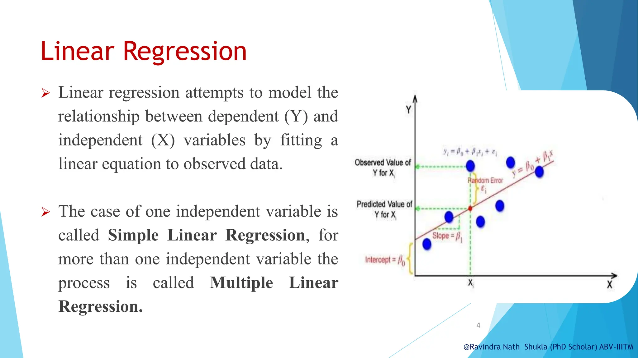 Regression analysis: Simple Linear Regression Multiple Linear ...