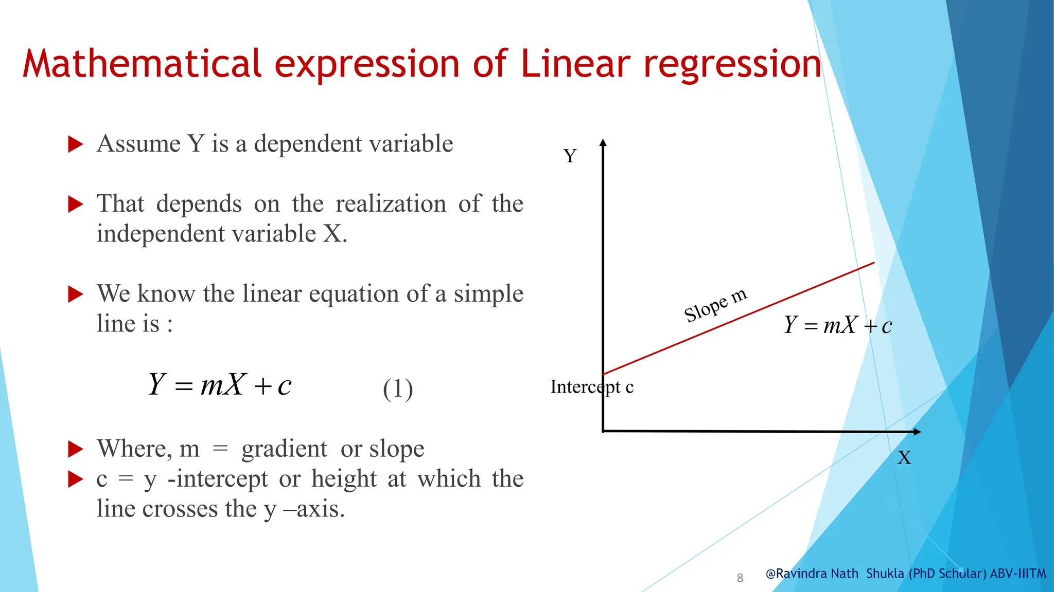 Regression analysis: Simple Linear Regression Multiple Linear ...