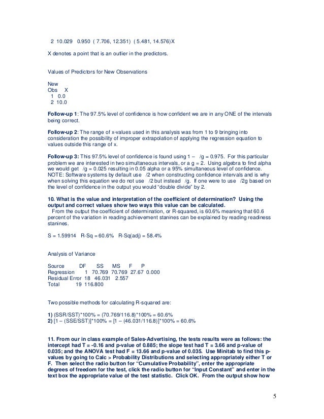 Regression homework help