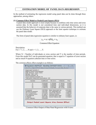 Regression Analysis of Panel Data using Estimation.pdf
