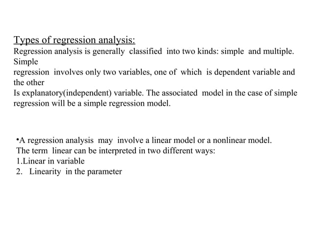 Regression analysis ppt | PPT