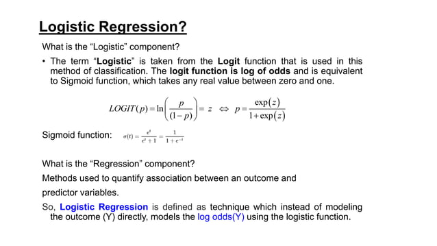 Linear Regression and Logistic Regression in ML | PPTX