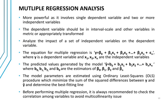Simple & Multiple Regression Analysis | PPT