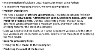 Mlr Datasert Example Regression Analysis Techniques.pptx