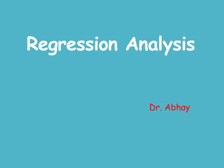Regression.ppt basic introduction of regression with example | PPT