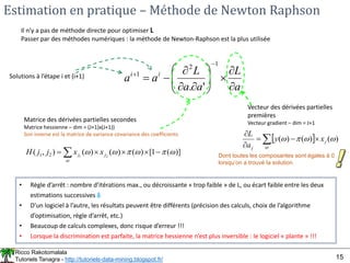 Ricco Rakotomalala
Tutoriels Tanagra - http://tutoriels-data-mining.blogspot.fr/ 15
Estimation en pratique – Méthode de Ne...